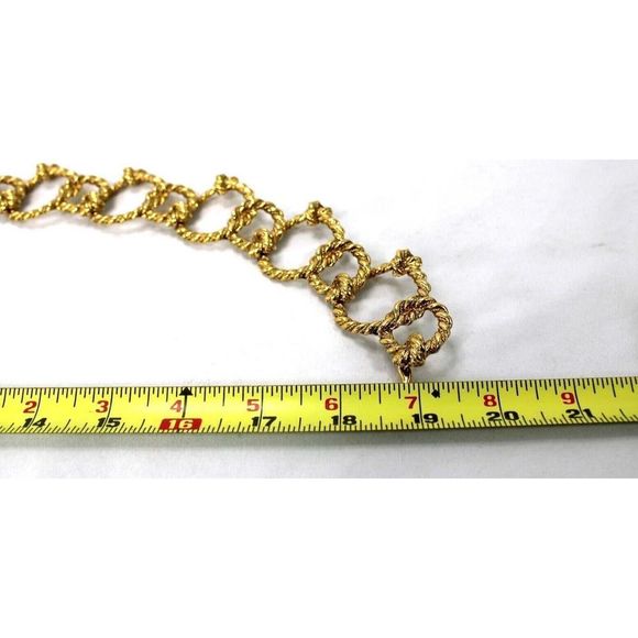 Vintage Nautical Theme Anchor Gold Tone Necklace GKJL approx 19.5" Long - Picture 7 of 8
